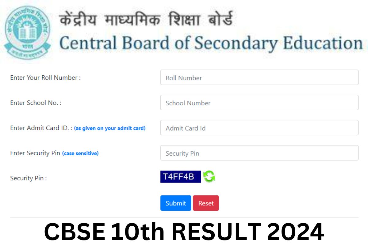 CBSE 10th Result 2024 - cbseresults.nic.in Marksheet Link