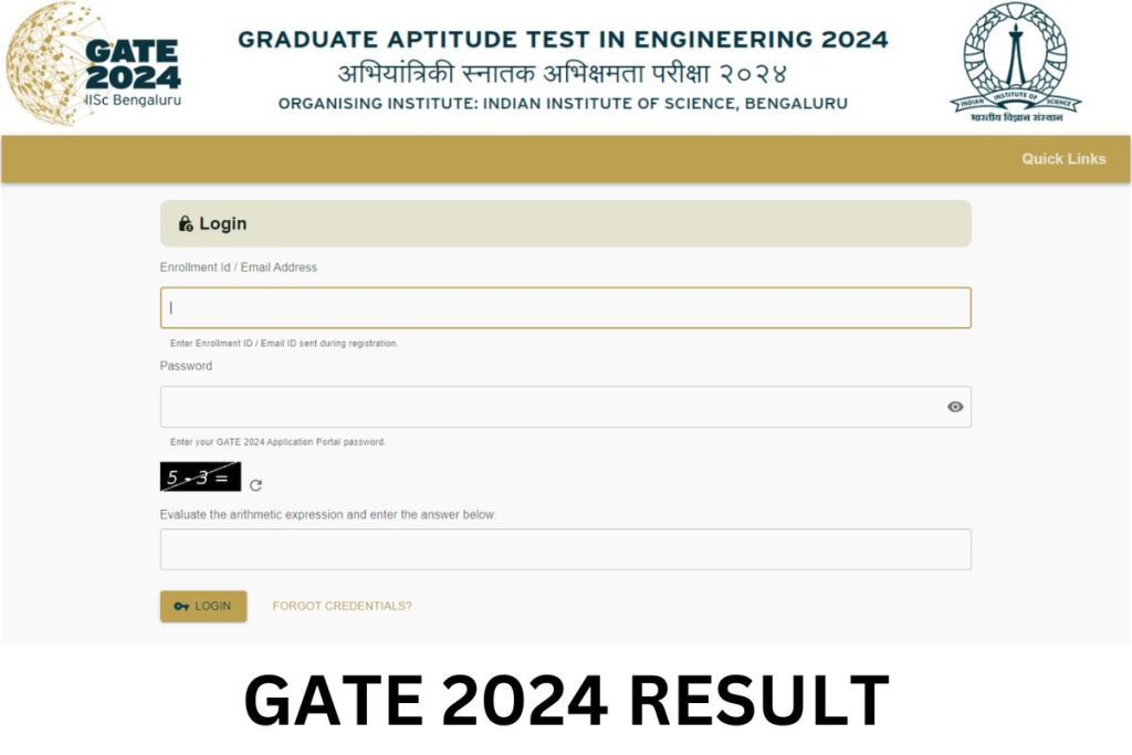 GATE 2024 Result, Cut Off, Scorecard, Merit List