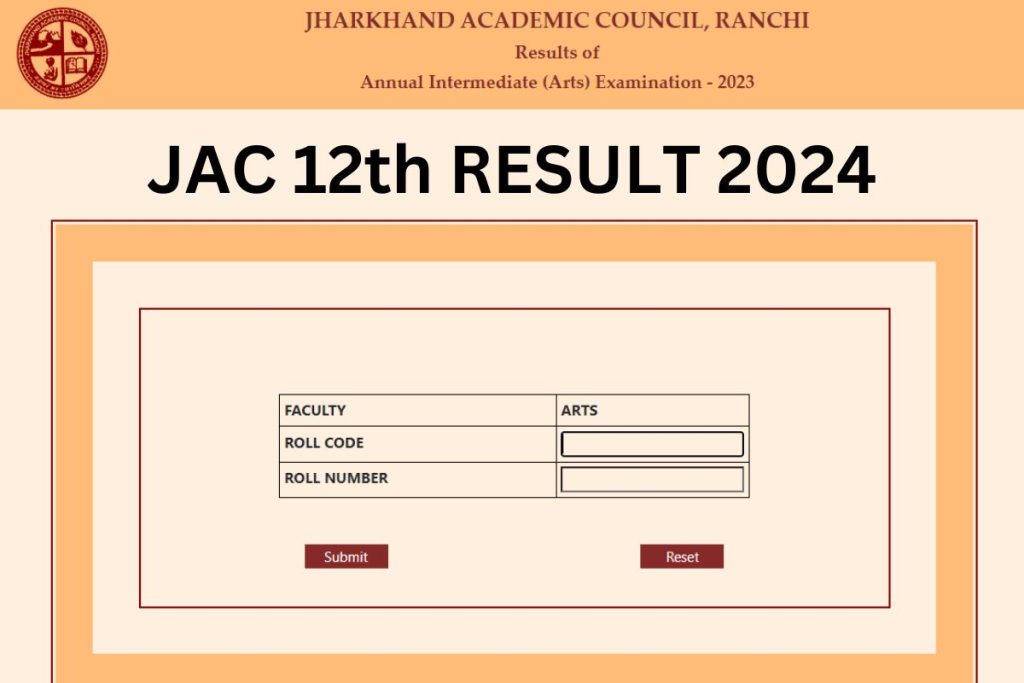 JAC 12th Result 2024 - Arts, Science, Commerce Marksheet