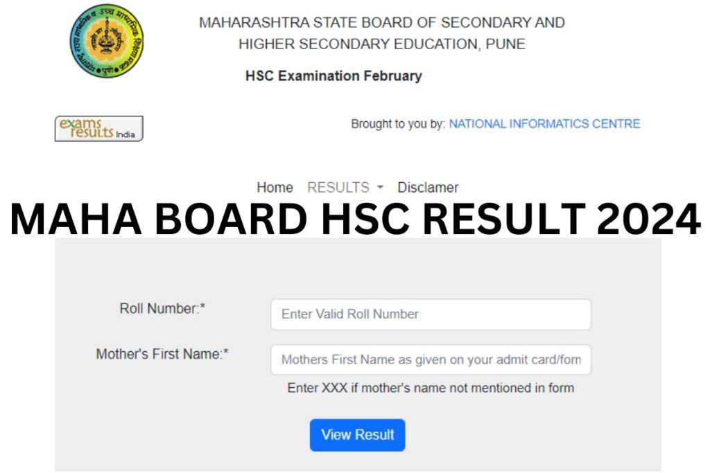 Maha Board HSC Result 2024, MSBSHSE 12th Marksheet