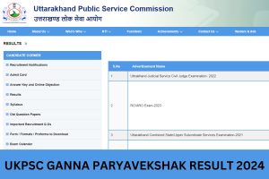 UKPSC Ganna Paryavekshak Result 2024, Cut Off Marks, Merit List PDF